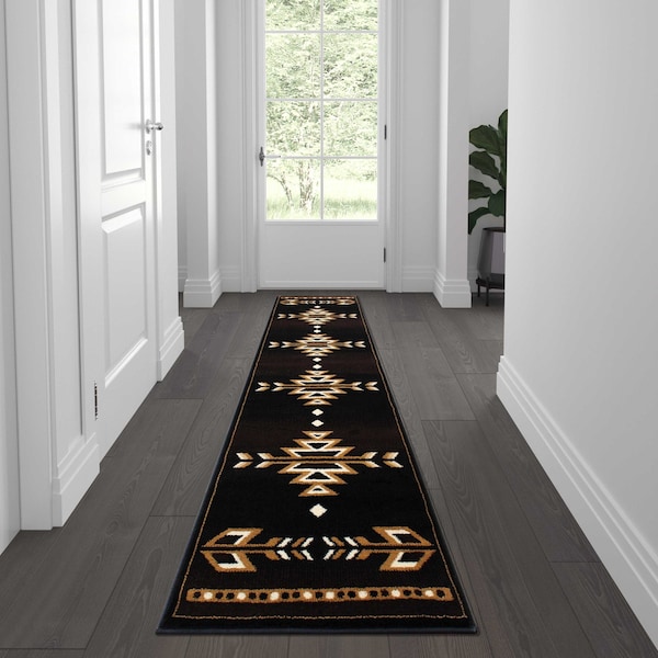 Flash Furniture Brown 2' x 7' Southwestern Arrow Motif Area Rug KP-RGB9072-27-BN-GG - main